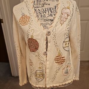 Studio Cream Embellished Cardigan